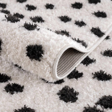 Carregar imagem no visualizador da galeria, Cansu Black &amp; White Dotted Area Rug
