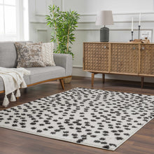 Carregar imagem no visualizador da galeria, Cansu Black &amp; White Dotted Area Rug
