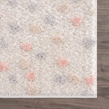 Carregar imagem no visualizador da galeria, Cansu Pink &amp; Cream Dotted Area Rug
