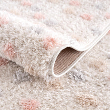 Carregar imagem no visualizador da galeria, Cansu Pink &amp; Cream Dotted Area Rug

