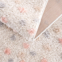 Carregar imagem no visualizador da galeria, Cansu Pink &amp; Cream Dotted Area Rug
