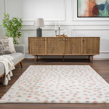 Carregar imagem no visualizador da galeria, Cansu Pink &amp; Cream Dotted Area Rug
