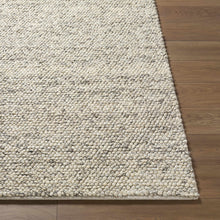 Cargar imagen en el visor de la galería, Clayne Beige &amp; Charcoal Premium Wool Area Rug
