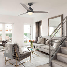 Load image into Gallery viewer, 52&quot; 4 Speed Wall Control Ceiling Fan with LED Lighting
