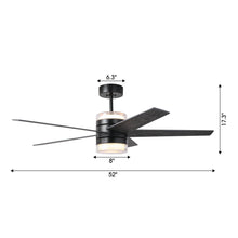 Carregar imagem no visualizador da galeria, 52&quot; Fanelee 5 Blades Industrial Ceiling Fan with LED Lighting
