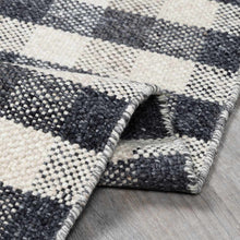 Cargar imagen en el visor de la galería, Chilliwack Gray Plaid Wool Rug
