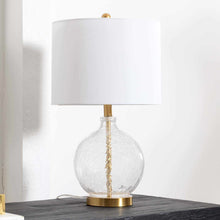 Load image into Gallery viewer, Ciel Contemporary Glass Textured Table Lamp
