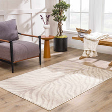 Load image into Gallery viewer, Beige Manteca Zebra Print Area Rug
