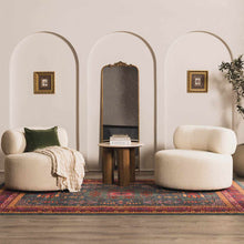 Cargar imagen en el visor de la galería, Cleveland Colorful Traditional Area Rug - Teal, Aqua, Navy
