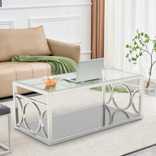 Load image into Gallery viewer, 47&quot; Contemporary Coffee Table in Chrome
