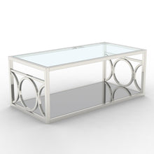 Load image into Gallery viewer, 47&quot; Contemporary Coffee Table in Chrome
