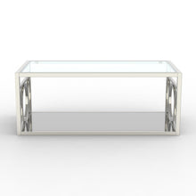 Load image into Gallery viewer, 47&quot; Contemporary Coffee Table in Chrome
