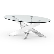 Load image into Gallery viewer, 17&quot; H Contemporary Glass Coffee Table in Living Room, Bedroom
