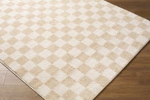 Carregar imagem no visualizador da galeria, Canika Checkered Cream Washable Area Rug

