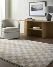 Carregar imagem no visualizador da galeria, Canika Checkered Cream Washable Area Rug
