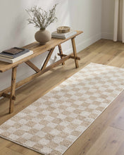 Carregar imagem no visualizador da galeria, Canika Checkered Cream Washable Area Rug
