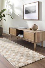 Carregar imagem no visualizador da galeria, Canika Checkered Cream Washable Area Rug
