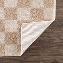 Carregar imagem no visualizador da galeria, Canika Checkered Cream Washable Area Rug
