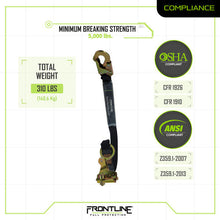 Load image into Gallery viewer, Frontline RGSS58ES Self-tracking Rope Grab 5/8&quot; with 3&#39; Lanyard
