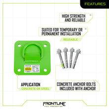 Cargar imagen en el visor de la galería, Concrete and Steel D-Ring Reusable Anchor Plate
