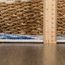Carregar imagem no visualizador da galeria, Glendon Cream Blue Marble Rug
