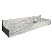 Load image into Gallery viewer, Calacatta Olivia Marble Sink Wall-mount Bathroom Sink with 8&quot; Backsplash (W)16&quot; (L)60&quot; (H)8&quot;
