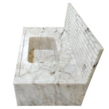 Carregar imagem no visualizador da galeria, Calacatta Viola Gold Marble Wall-mount Bathroom Sink Horizontal Fluted
