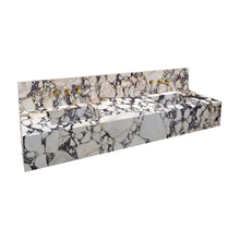 Load image into Gallery viewer, Calacatta Viola Marble Double Sink Wall-mount Bathroom Sink with 10&quot; Backsplash (W)20&quot; (L)80&quot; (H)8&quot;
