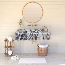 Carregar imagem no visualizador da galeria, Calacatta Viola Marble Wall-mount Bathroom Vanity Sink Ribbed Textured Front (W)18&quot; (L)32&quot;
