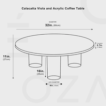 Load image into Gallery viewer, Calacatta Viola and Acrylic Coffee Table
