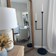 Carregar imagem no visualizador da galeria, 50 Inch Black Iron Floor Candelabra
