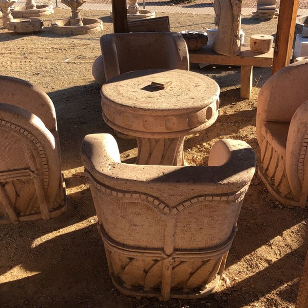 Cantera Stone Equipales Dining Set