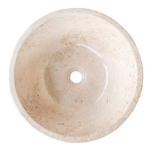 Carregar imagem no visualizador da galeria, Cappuccino Beige Marble V-Shape Tapered Above Vanity Bathroom Sink Polished (D)16&quot; (H)6&quot;
