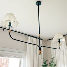 Carregar imagem no visualizador da galeria, 61 Inch Two Shade Linear Iron Pendant
