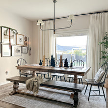 Carregar imagem no visualizador da galeria, 61 Inch Two Shade Linear Iron Pendant

