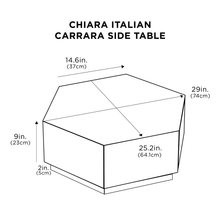 Carregar imagem no visualizador da galeria, Chiara Italian Carrara Side Table
