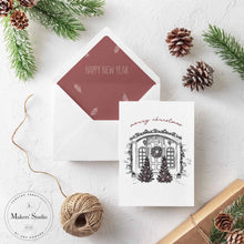 Cargar imagen en el visor de la galería, Christmas Houses - Mesh Stencil 8.5x11
