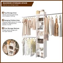 Cargar imagen en el visor de la galería, Closet System Starter Kit with Tower and 3 Hang Rods
