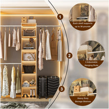 Cargar imagen en el visor de la galería, Closet System Starter Kit with Tower and 3 Hang Rods
