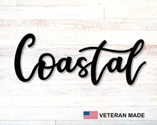 Load image into Gallery viewer, Coastal Metal Word Sign
