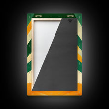 Load image into Gallery viewer, Emerald Green Sun Burst, Art Deco Style, Framed Canvas Print, Ready To Hang Framed Wall Art, Living Room Wall Hanging
