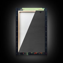 Load image into Gallery viewer, 80s Style Cyberpunk Tokyo, Retrofuturism, Dystopian art, 3 piece wall art, 3 piece canvas print
