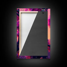 Load image into Gallery viewer, Cyberpunk Robot Owl, framed canvas print, Cybernetic android owl art, vaporwave aesthetic futuristic art
