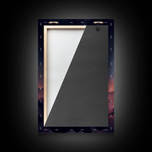 Load image into Gallery viewer, Cowboy contemplating the stars, framed canvas print
