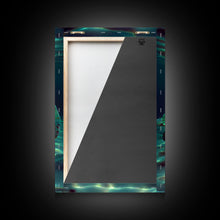 Load image into Gallery viewer, Cute Sea Turtles swimming in the ocean, sea turtle wall decor, framed canvas print
