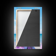 Cargar imagen en el visor de la galería, Corgi In Purple Hoodie Sunglasses Wall Print, Beach Art, Dog Print, Dog Portrait, Framed Wall Art, Framed Canvas, Wall Print, Wall Canvas
