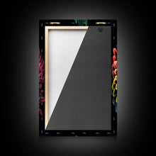 Cargar imagen en el visor de la galería, Triptych 3 Panel Wall Art - Framed Canvas Prints - Neon Flowers - Retro Style Flower Paintings - Boho Decor - Minimalist Wall Art - Modern
