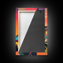 Load image into Gallery viewer, Desert Art, California Themed Wall Art, Framed Canvas Prints, 3 Piece Wall Art, 3 Panel Triptych Art, Retro Style, Orange Hues Art
