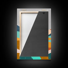 Load image into Gallery viewer, Scandinavian Inspired Pacific Northwest Art, Minimalist Boho Style Forest Landscape, Framed Canvas Print, Western Abstract Art
