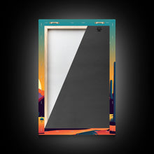 Load image into Gallery viewer, Framed Canvas Print - Pop Art Desert Landscape at Sunset - Ready to Hang Wall Art - Retro Desert Prints - Minimalist Art
